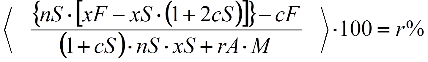 Portfolio hedging formula