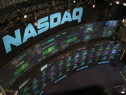 The US stock market was up